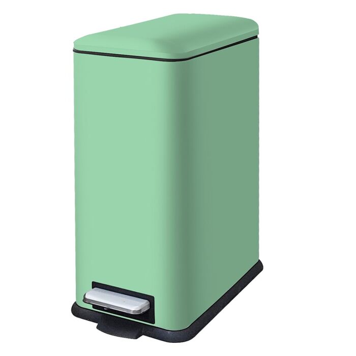 Відро для сміття кухонне 30 літрів з м'яким закриттям, зелене, з педаллю