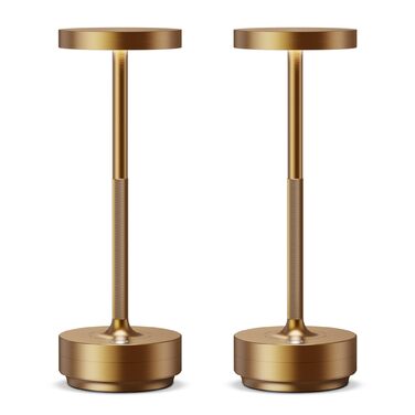 Настільна лампа бездротова LED зовнішня IP54 5000mAh акумуляторна кемпінгова настільна лампа з сенсорним димером, 3 кольори світла (2 Титан)