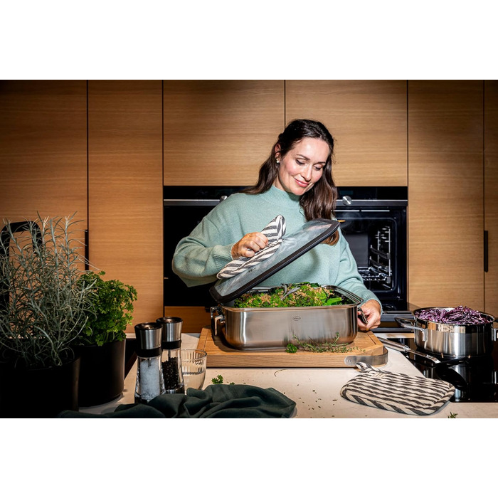 RÖSLE Silence Pro Nonstick Fry Pan - Stainless Steel 18/10 - Heat Resistant up to 260°C - 28cm