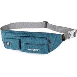 WATERFLY Поясна сумка на пояс для жінок та чоловіків: стильна сумка через плече для спорту, бігу, дресирування собак, подорожей (Peacock Blue)