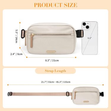 Жіноча бананка на пояс, чоловіча бананка, спортивна бананка, сумка через плече, кросбоді, бананка на регульованому ремінці, бежева, насичений абрикосовий колір, L