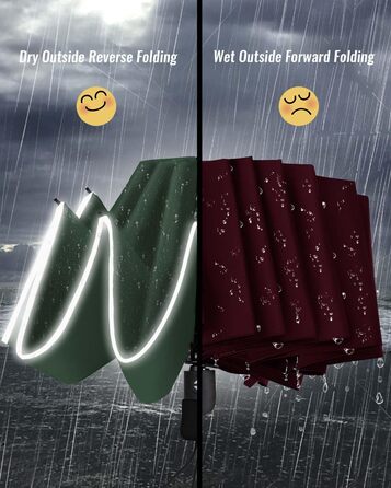 Чакіпі - парасолька велика, штормостійка, з відбиваючим покриттям, для чоловіків та жінок. Автоматичний парасолька, компактний, для подорожей. Розмір купола 106 см, темно-зелена