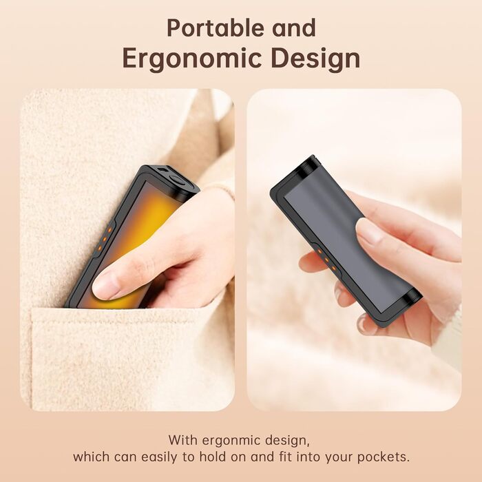 Jonwall Електричні грілки для рук, перезаряджувані, 2 шт. у наборі, USB, 3 режими нагріву, для кемпінгу, гольфу, подарунок (сірий)