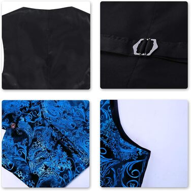 Жилет чоловічий Allthemen, жилет-жакет з жаккарда, для весілля та свят, XL, блакитний