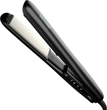 Professional Ceramic Hair Straightener & Curling Iron - 80-235°C with LCD Display, Ionic Plates, Infrared Technology, 3m Cord, & Hair Care Oils
