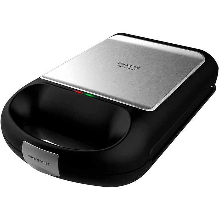 Сендвічниця Cecotec Rock'nToast Family Waffle: 1500W, 4 вафлі, антипригарне покриття, 180° поворот, швидкий нагрів, нержавіюча сталь, індикатор температури, рівномірне підсмажування, для сендвічів та вафель