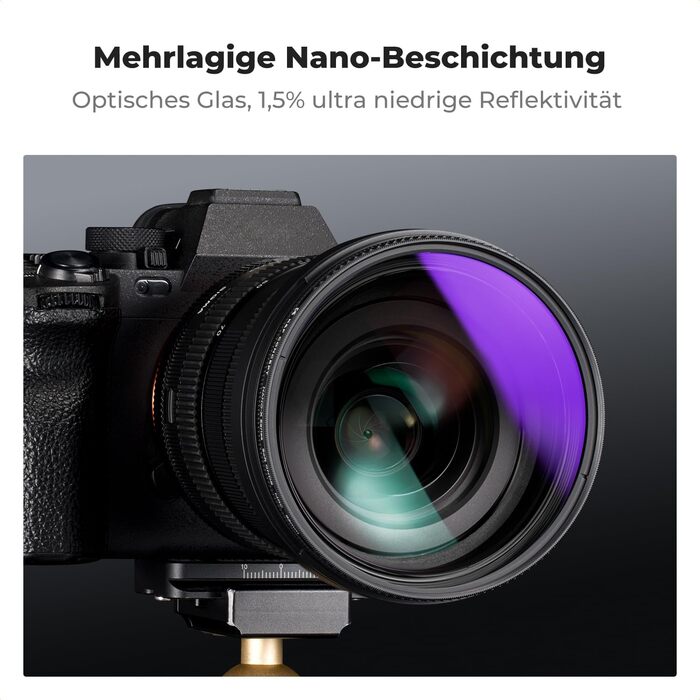 Фільтр градієнтний K&F Concept Nano-X 58mm Soft GND8 ND0.9 (3 стопи, 12.5%) - сірий