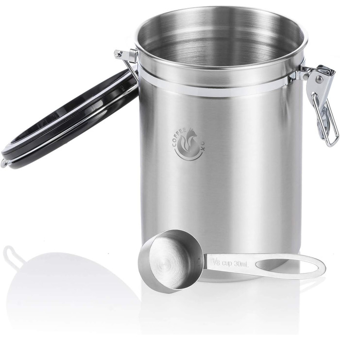 Вакуумна ємність для кави та чаю, 1900 мл - вакуумна тара з герметичним кришкою для зберігання продуктів