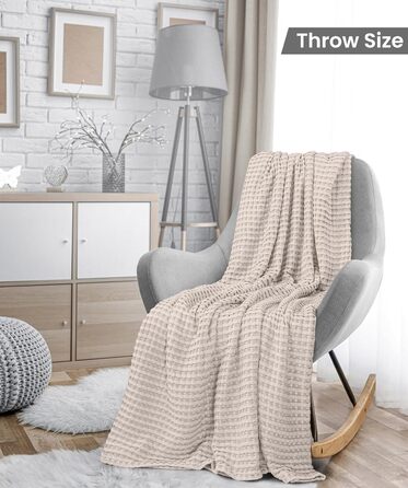 Плед Baumwoll Waffeldecke Utopia Bedding: бавовна, вафельна тканина, 152x127 см, хакі