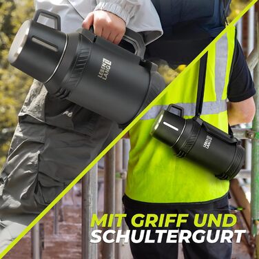 Термос LEBENLANG 2,5 л з чашкою, ситом та ремінцем - 24 год тепла. Термофляшка, термокухоль, фляга з нержавіючої сталі, 2500 мл