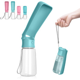 Складана пляшка для води для собак Canareen - 550 мл, блакитна. Зручна для прогулянок, подорожей та активного відпочинку.