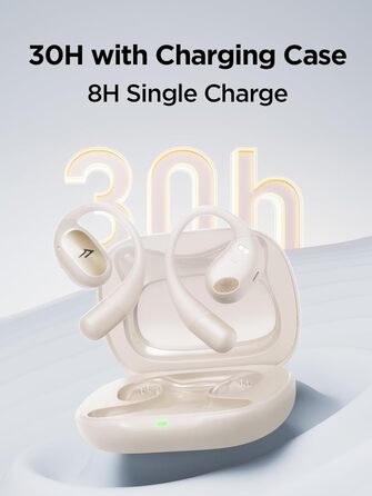 Навушники 1MORE S31 Open Ear Bluetooth 5.3: бездротові, спортивні, з ENC мікрофоном, 38 годин роботи, IPX5, потужний бас (білі)