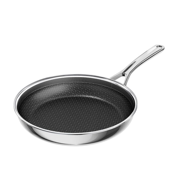 Сковорода керамічна Innerwell 28 см з нержавіючої сталі, антипригарна, без PFAS/PFOA/PTFE, для індукційних, газових та електричних плит, придатна для духовки та посудомийної машини