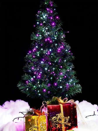 LED гірлянда WISD 13м, 200 LED, рожево-біла. Диммування, 12 режимів, таймер, EU штекер. Декоративне освітлення для дому, балкону, саду.