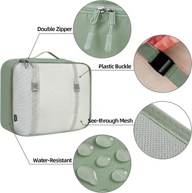 Набір органайзерів для подорожей BAGAIL (10 шт.) різних розмірів – Matcha Green