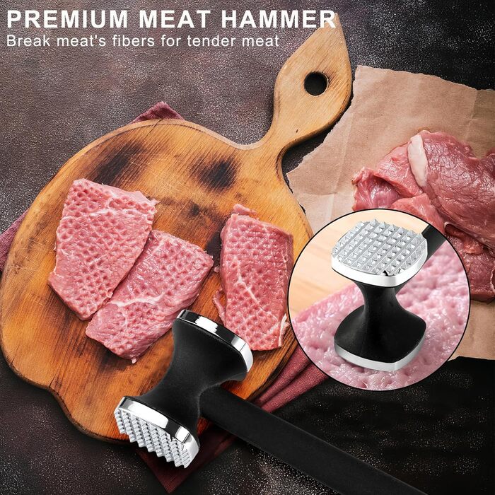 М'ясорубка-молоток Fleischklopfer: для стейків, шніцелів, курки, свинини та яловичини, безпечна для миття в посудомийній машині