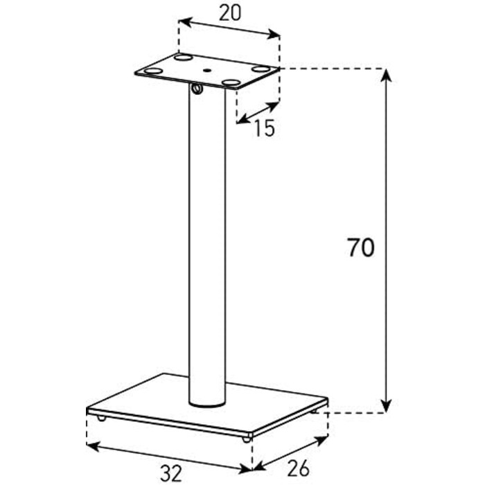 Підставка для колонок Sonorous SP100/70 Schwarz - пара, 70 см