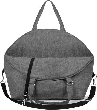 Сумка-переноска для собак та котів Petsen 3в1 – автокрісло, переноска, сумка – ручної роботи в ЄС – з подушкою (сіра)