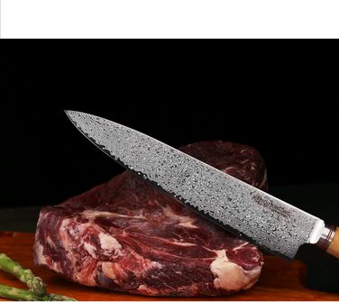 Японський ніж YOUSUNLONG Kochmesser Pro Gyuto 255мм з дамаської сталі з оливкового дерева (254мм)