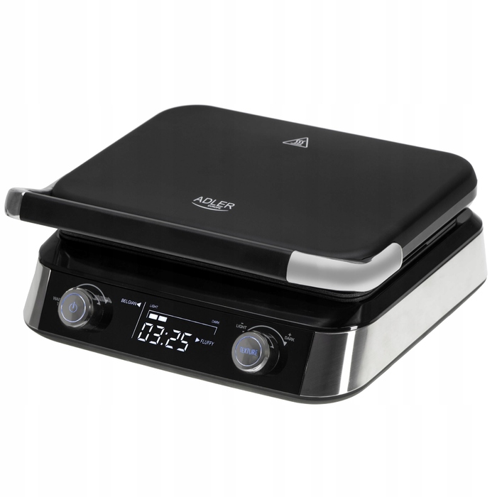Вафельниця Adler AD 3084, 2400 Вт, LCD-дисплей, 5 програм, чорна