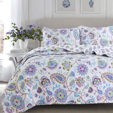 Комплект постільної білизни Cozy Line Home Fashions Moorea Wende-Bettwäsche-Set (ліловий, Paisley, King)