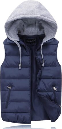 Чоловіча жилетка Steppweste з капюшоном та еластичними рукавами для активного відпочинку, Outdoor, з блискавкою (L, Морський)