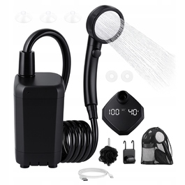 Портативний туристичний душ з магнітним кріпленням та насосом для кемпінгу