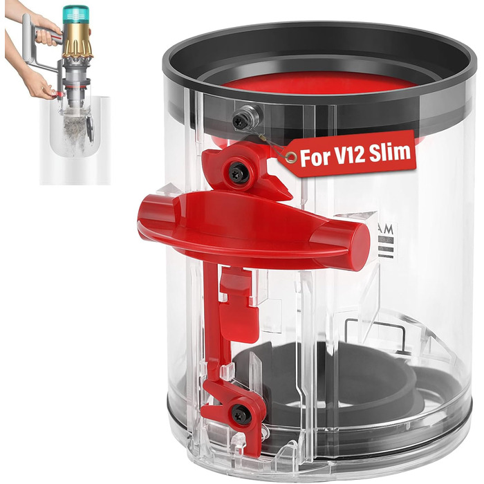 Контейнер для пилу AiLomey, замінна частина для пилососа Dyson V12 Detect Slim, V10 Digital Slim (№965272-01)