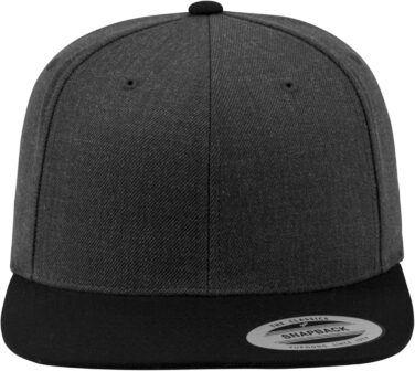 Кепка Flexfit Unisex Classic Snapback двоколірна, універсальний розмір (чорний/сірий)