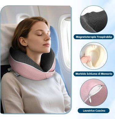 Подушка для шиї у вигляді звірятка для подорожей (рожева)