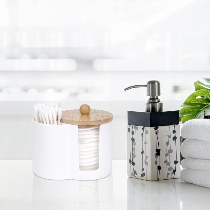 Тримач для ватних паличок та дисків, пластиковий органайзер для ванної кімнати