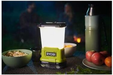 RYOBI 18V ONE+ Cordless LED Lantern Light RLL18-0 (3 brightness levels with 60, 400, and 850 lumens, battery and charger not included)