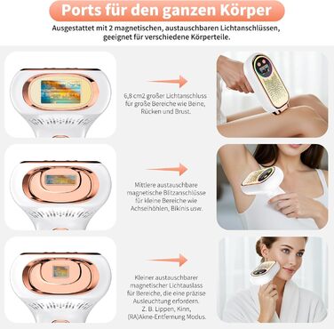 Пристрій для епіляції NIKYJM IPL з лазером, безболісна епіляція, 3 функції (HR/SC/RA), 9 рівнів, 999 999 імпульсів для дому, для всього тіла