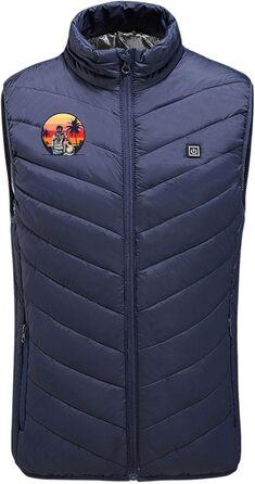 Обогреваемый жилет для мужчин и женщин, 9 зон обогрева, для активного отдыха, походов, катания на лыжах (L, темно-синій)