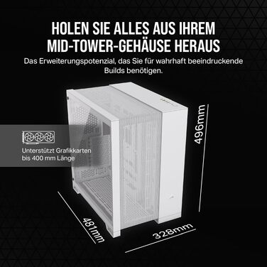 Корпус для ПК Corsair 6500D Airflow Mid-Tower ATX, двокамерний дизайн, підтримка Reverse Connection материнських плат, білий