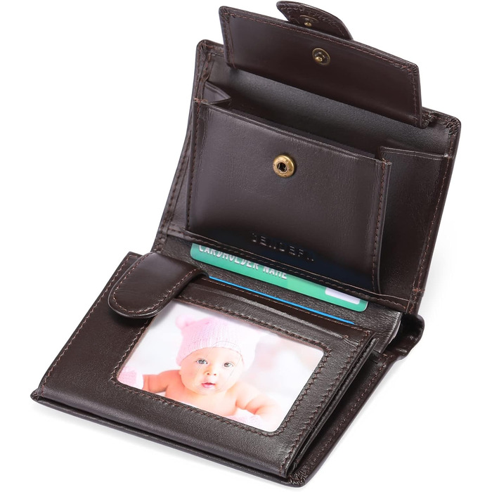 MEN'S WALLETS with RFID Protection, Large Wallet for Men in Portrait Format, Trifold Wallet for Men, Wallet Purse Portmonee with 16 Card Slots & Coin Pocket