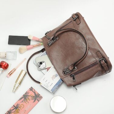 Сумка жіноча VINBAGGE PU шкіра, шопер, вінтажний стиль, для офісу та на кожен день (кава)