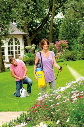 GLORIA Pressure Sprayer AutoPump Set | Garden Sprayer | 5 L Capacity | Sprayer with Battery/Rechargeable Battery Operation | No Tiring Pumping | Automatic Pressure Build-up | Consistent Spray Pattern