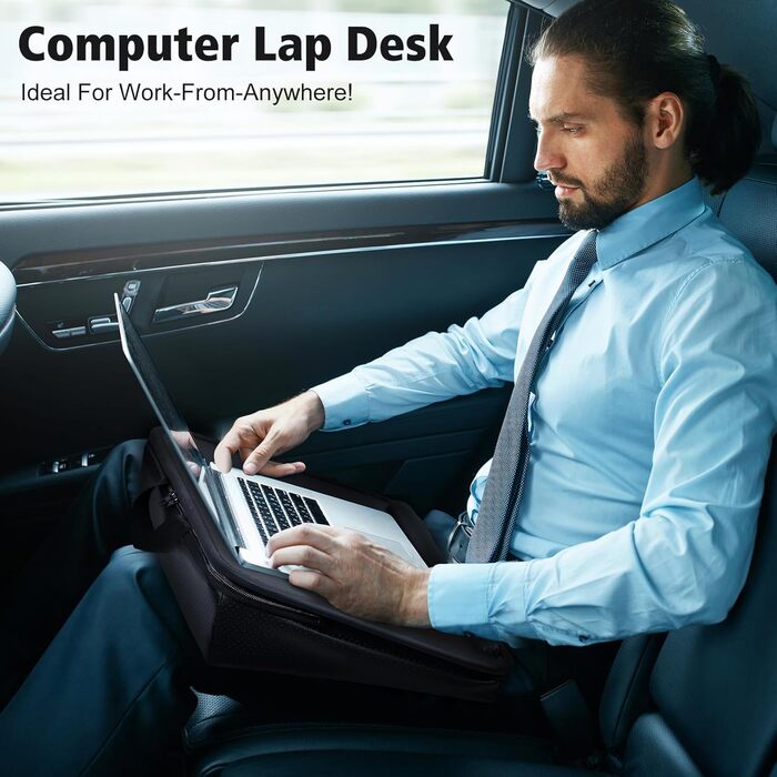 Підставка для ноутбука Lapdesk з подушкою, чорна - до 15.6 дюймів