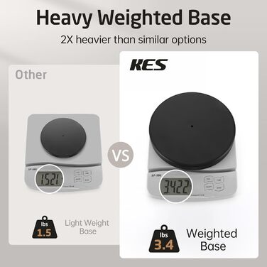 KES Freestanding Toilet Paper Holder with Weighted Base - Stainless Steel SUS304 - Brushed Finish - Black Matte - 26 Inch