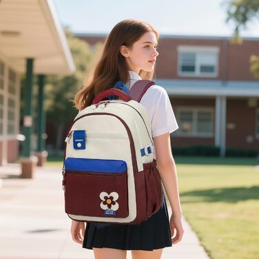 Шкільний рюкзак для дівчинки-підлітка, 2025, для старшої школи, водонепроникний, для ноутбука 15.6