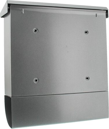 Поштова скринька Burg Wächter Vario ANT з газетницею та табличкою для імені, оцинкована сталь, формат DIN C4, 2 ключі, колір срібний