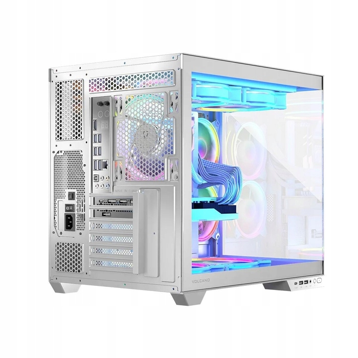 Корпус для комп'ютера MODECOM Volcano Panorama Midi Tower ATX, білий, з панорамним вікном