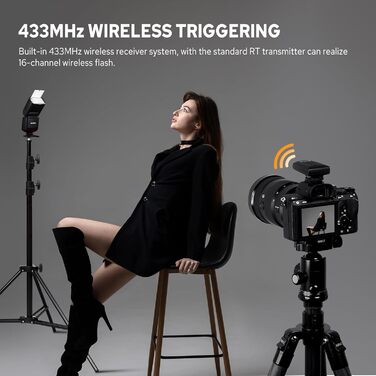 Спалах Godox TT520III для камери: потужність GN 33, RT-16 радіосинхронізатор, оптичний S1/S2, PC-порт для Canon/Sony/Fujifilm/Nikon/Panasonic/Olympus