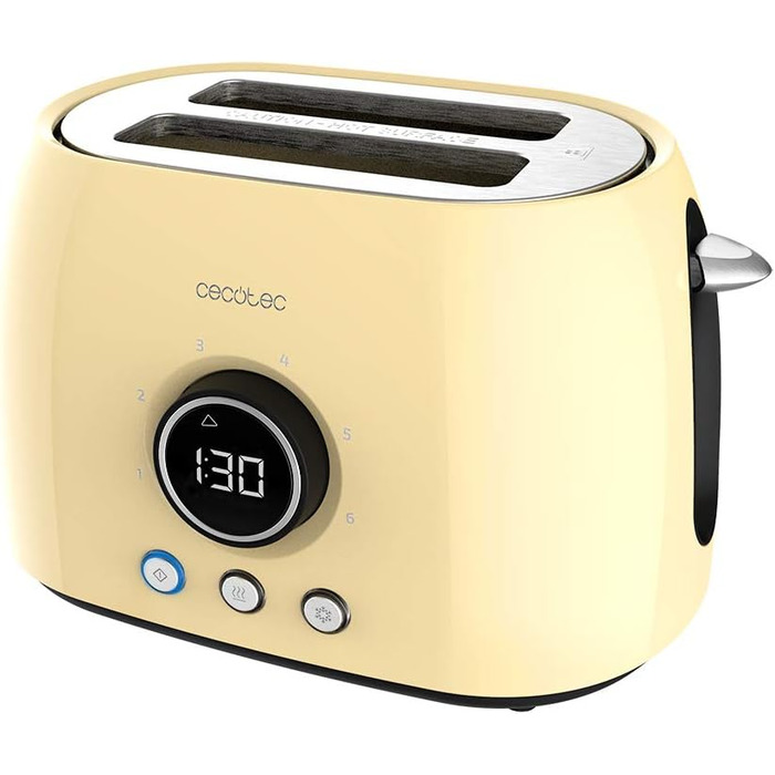 Тостер Cecotec ClassicToast 8000 Biege Double: 800 Вт, 2 широкі слоти, 3 функції