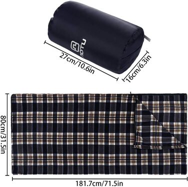 Спальний мішок Blanketswarm з мікрофібри-флісу з блискавкою, легкий, для подорожей, ковдра або простирадло з чохлом, для кемпінгу та холодної погоди