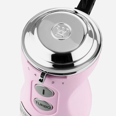 Блендер Westinghouse Retro Stabmixer: 600 Вт, рожевий, 4 швидкості, турбо, сталеві леза, ергономічна ручка