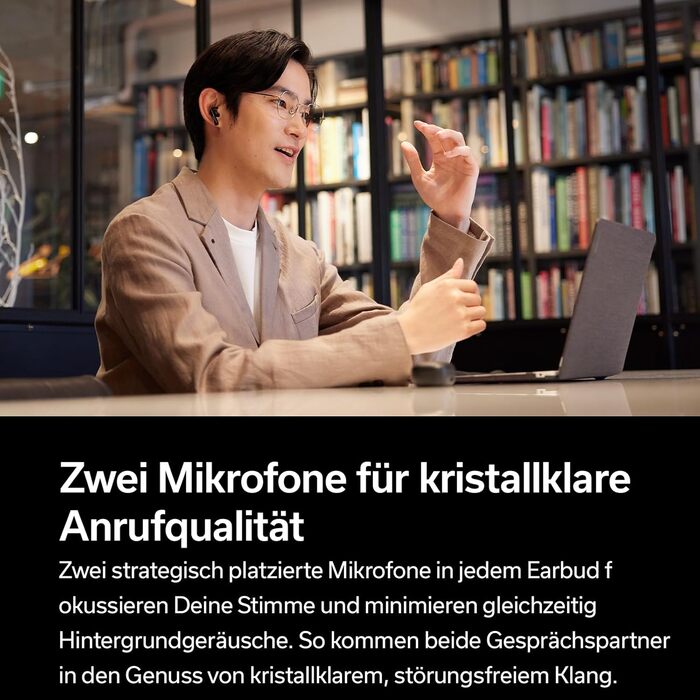 Бездротові навушники Denon AH-C500W True Wireless - білі (з мікрофоном, без активного шумозаглушення)