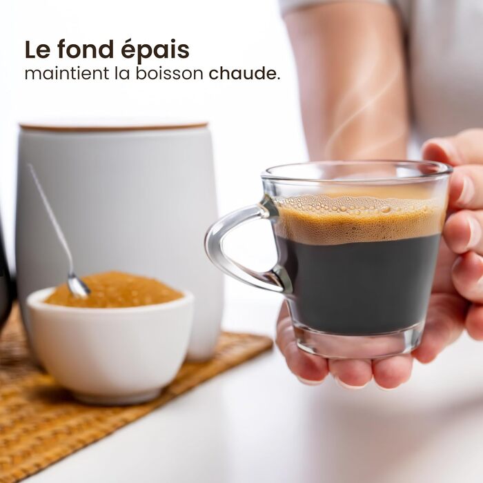 Набір еспресо-чашок KONZEPT, 80 мл (12 шт.) з ручкою