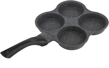 Dekaim Non-Stick Frying Pan, Anti-Stick Aluminum Pan for Breakfast, Pancake Pan, Fried Egg Pan, 4-Hole Pancake Pan Omelet Egg Pan Skillet Breakfast Maker Kitchen Gadget